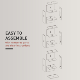 HOMCOM 260 Narrow CD Storage Unit - Grey - thumbnail 7