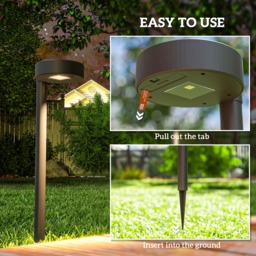 Outsunny Solar Lights Outdoor Garden Stake 8 Pack Pathway Lighting, Solar Stake Lights with Auto On/Off LED, IP44 Waterproof Plastic Outdoor Garden Lighting for Path, Patio and Landscape - thumbnail 7