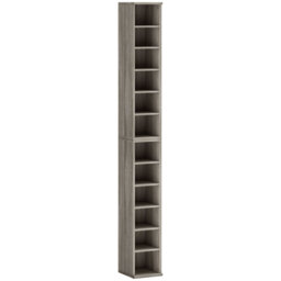 HOMCOM CD Media Display Shelf Unit Tower Rack with Adjustable Shelves, Set of 2 - Aosom UK - thumbnail 1