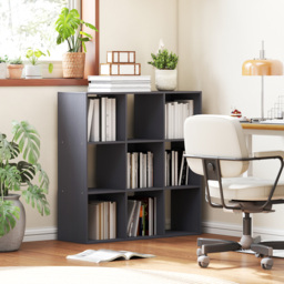 HOMCOM Nine-Cube Storage Shelf - Grey - thumbnail 2