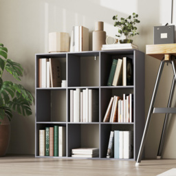 HOMCOM Nine-Cube Storage Shelf - Grey - thumbnail 9