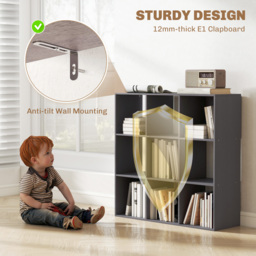 HOMCOM Nine-Cube Storage Shelf - Grey - thumbnail 5