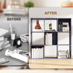 HOMCOM Nine-Cube Storage Shelf - Grey - thumbnail 7