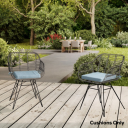 Outsunny Set of 6 Chair Cushion Seat Pads Dining Chair w/ Straps, Indoor Outdoor Removable Tie On Garden Patio, Light Grey - thumbnail 7
