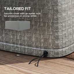 Outsunny Large Patio Furniture Cover, 235x190x90 cm, Waterproof and Anti-UV Outdoor Garden Furniture Protector, Grey - thumbnail 6