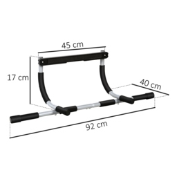 HOMCOM Pull-Up Bar for Doorway Home Fitness Door Horizontal Bar Indoor Gym Upper Body Workout - thumbnail 3