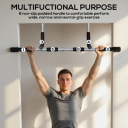 HOMCOM Pull-Up Bar for Doorway Home Fitness Door Horizontal Bar Indoor Gym Upper Body Workout - thumbnail 6