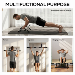 HOMCOM Pull-Up Bar for Doorway Home Fitness Door Horizontal Bar Indoor Gym Upper Body Workout - thumbnail 4