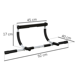 HOMCOM Pull-Up Bar for Doorway Home Fitness Door Horizontal Bar Indoor Gym Upper Body Workout - thumbnail 3