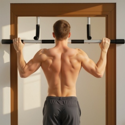 HOMCOM Pull-Up Bar for Doorway Home Fitness Door Horizontal Bar Indoor Gym Upper Body Workout - thumbnail 2