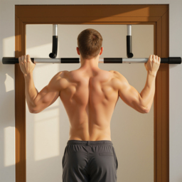 HOMCOM Pull-Up Bar for Doorway Home Fitness Door Horizontal Bar Indoor Gym Upper Body Workout - thumbnail 2