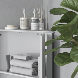 kleankin Triangle Bathroom Cabinet, Corner Bathroom Storage Unit with Adjustable Shelf and Recessed Door, Free Standing, White - Aosom UK - thumbnail 9