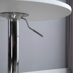 HOMCOM Adjustable Round Bistro Table, Bar Table with Swivel Top, Metal Frame, Stylish Pub Table for Kitchen, White - Aosom UK - thumbnail 9
