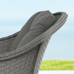 Outsunny Four-Piece Rattan Set, with Glass-Top Table - Light Grey - thumbnail 9