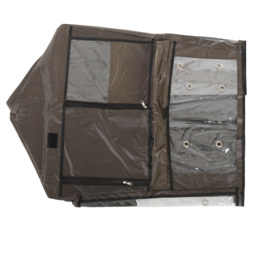 PawHut Water-Resistant Rabbit Hutch Cover: Breathable Pets Cage Protector for Guinea Pigs, Chocolate Brown - Aosom UK - thumbnail 8