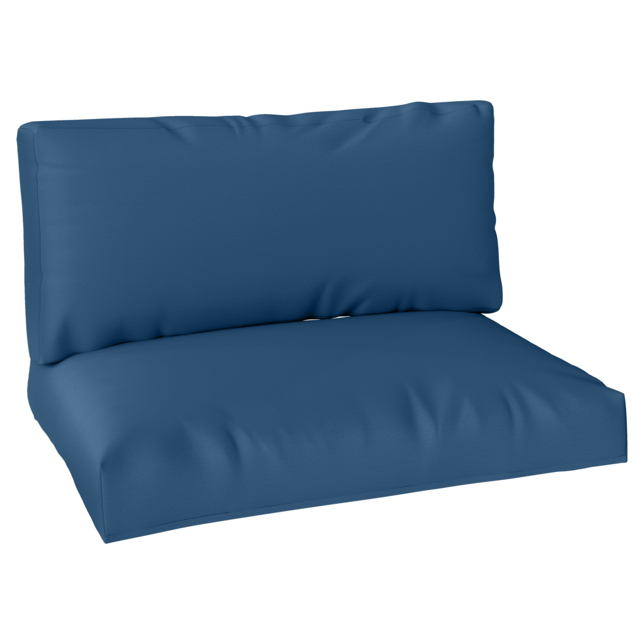 Outsunny 2 Seater Pallet Furniture Cushions Pallet Cushions, UPF20+ 220gsm Fabric, 20 cm Thick Outdoor Seat Pads, Navy Blue - image 1
