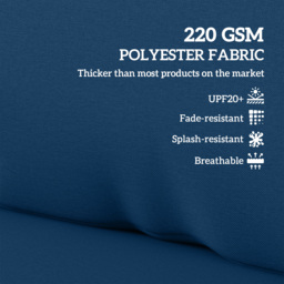 Outsunny 2 Seater Pallet Furniture Cushions Pallet Cushions, UPF20+ 220gsm Fabric, 20 cm Thick Outdoor Seat Pads, Navy Blue - thumbnail 5
