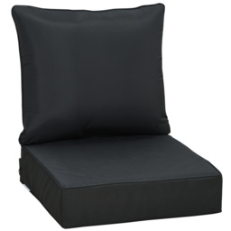 Outsunny Deep Seating Cushions: Plush Patio Furniture Replacements, Outdoor Comfort Redefined - Aosom UK - thumbnail 1