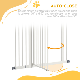 PawHut Adjustable Pet Safety Gate: No-Drill Installation, Auto-Close Feature for Doorways, Crisp White, 74-94cm - Aosom UK - thumbnail 5