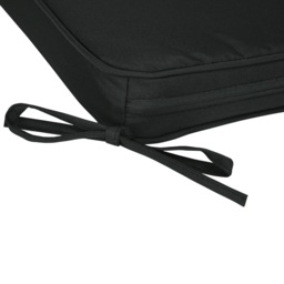 Outsunny Garden Chair Cushions, Set of 6, Dining Seat Pads with Straps, Removable for Indoor/Outdoor Use, Black - Aosom UK - thumbnail 8