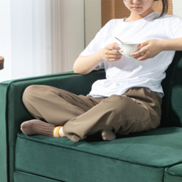 HOMCOM Velvet-Feel Three-Seater Sofa Bed - Green - Aosom UK - thumbnail 8