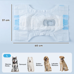 PawHut Disposable Dog Diapers Female for L Dogs Incontinence or Excitable Urination and Training 48 Count - thumbnail 3