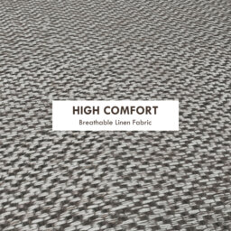 HOMCOM Linen Fabric Ottoman Stool, Round with Storage, Padded Seat, Wooden Legs, Hidden Space, Light Grey - Aosom UK - thumbnail 5