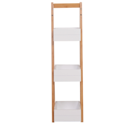HOMCOM Freestanding 3 Tier A Frame Shower Caddy, Bathroom Storage Rack Shelf Organiser, Water-Resistant, White - Aosom UK - thumbnail 7