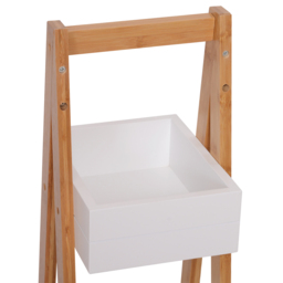HOMCOM Freestanding 3 Tier A Frame Shower Caddy, Bathroom Storage Rack Shelf Organiser, Water-Resistant, White - Aosom UK - thumbnail 5