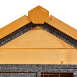 PawHut Wood-metal Rabbit Hutch Elevated Pet Bunny House Rabbit Cage with Slide-Out Tray Outdoor - thumbnail 9
