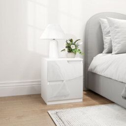 HOMCOM Chest of Drawers and Bedside Table, Modern, High Gloss - thumbnail 8