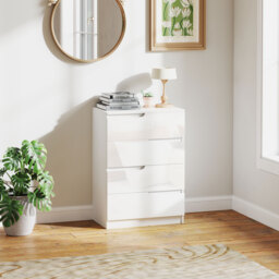 HOMCOM Chest of Drawers and Bedside Table, Modern, High Gloss - thumbnail 7
