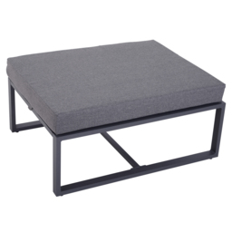 Outsunny 6 PCs Outdoor Indoor Sectional Sofa Set Thick Padded Cushions Aluminium Frame 5 Seaters 1 Coffee Table Footrest Grey - thumbnail 9