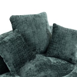 Lazy Sofa Bean Bag Chair with 3 Pillows, Memory Foam Filling, High Back, Ideal for Indoor and Outdoor Use, 108L x 108W x 52H cm, Green - Aosom UK - thumbnail 9