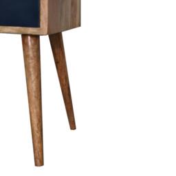 Wood Mini Bedside Table with Drawer and Open Shelf, Bedside Chest with Artisanal Finish for Bedroom, 30L x 30W x 57H cm, Brown - Aosom UK - thumbnail 6