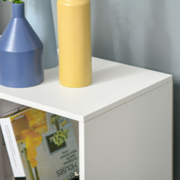 HOMCOM 3-tier 9 Cubes Storage Unit Particle Board Cabinet Bookcase Organiser Home Office Shelves White - thumbnail 9