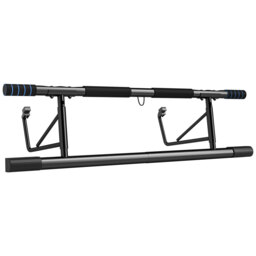 SPORTNOW Pull-Up Bar Doorway with Resistance Bands, No Drilling Chin-Up Bar Push Up Stand with Padded Handles for Home Gym Exercise