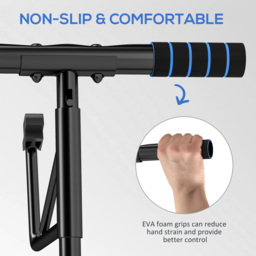 SPORTNOW Pull-Up Bar Doorway with Resistance Bands, No Drilling Chin-Up Bar Push Up Stand with Padded Handles for Home Gym Exercise - thumbnail 9