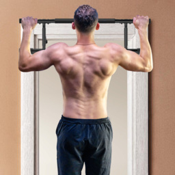 SPORTNOW Pull-Up Bar Doorway with Resistance Bands, No Drilling Chin-Up Bar Push Up Stand with Padded Handles for Home Gym Exercise - thumbnail 2