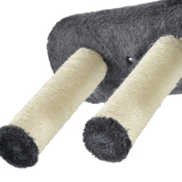 PawHut 4PCs Wall-Mounted Cat Shelves w/ Scratching Post, Hammock, Nest - Dark Grey - Aosom UK - thumbnail 8