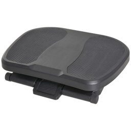 HOMCOM Footrest Adjustable Height & Angle 0-30 Degree for Better Posture at Office Black - Aosom UK - thumbnail 1