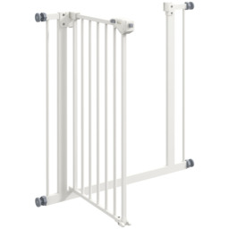 PawHut Adjustable Pet Gate: Metal Safety Barrier for Dogs, 74-80cm Width, Easy Installation, White - Aosom UK - thumbnail 8
