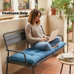 Outsunny Sun Lounger Cushion, Memory Foam Patio Chair Cushion with Ties, Outdoor Seat Pad Fits 190 x 60 cm Lounger, Blue - thumbnail 8