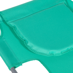 Outsunny Beach Chaise Lounge with Face Cavity & Arm Slots, Portable Sun Lounger, Reclining Lounge Chair for Patio Garden Beach Pool, Green - Aosom UK - thumbnail 9