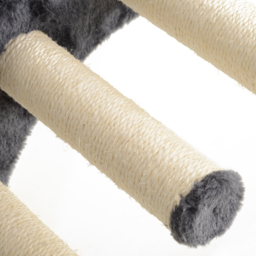 PawHut Four-Piece Cat Wall Furniture, with Hammock, Ladder, Platforms, Steps, for Indoor Use - Dark Grey - thumbnail 9