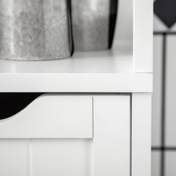 HOMCOM Narrow Floor Cabinet, Bathroom Cabinet with 3 Drawers and 2 Open Shelves, 30W x 30D x 141.6Hcm, White - thumbnail 8