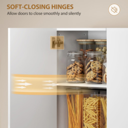HOMCOM 180 cm Tall Kitchen Cupboard, Pantry Storage Cabinet with Soft Close Doors and Adjustable Shelves, High Gloss White - thumbnail 7