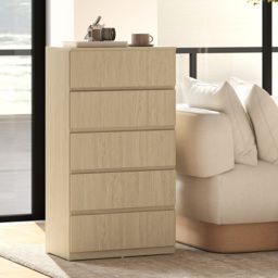 HOMCOM Chest of Drawers, 5-Drawer Storage Cabinets, Modern Dresser, Storage Drawer Unit for Bedroom - thumbnail 8