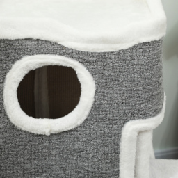 PawHut 75 cm Cat Tree, Cat Tower Condo for Indoor Cats with Scratching Post, Jumping Platform, Grey - thumbnail 8