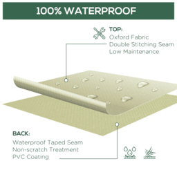 Outsunny Weatherproof Furniture Shield: 600D Oxford Fabric for Wicker Chairs, Patio Rattan Seating Protector, L70*W90*H115cm - Aosom UK - thumbnail 4